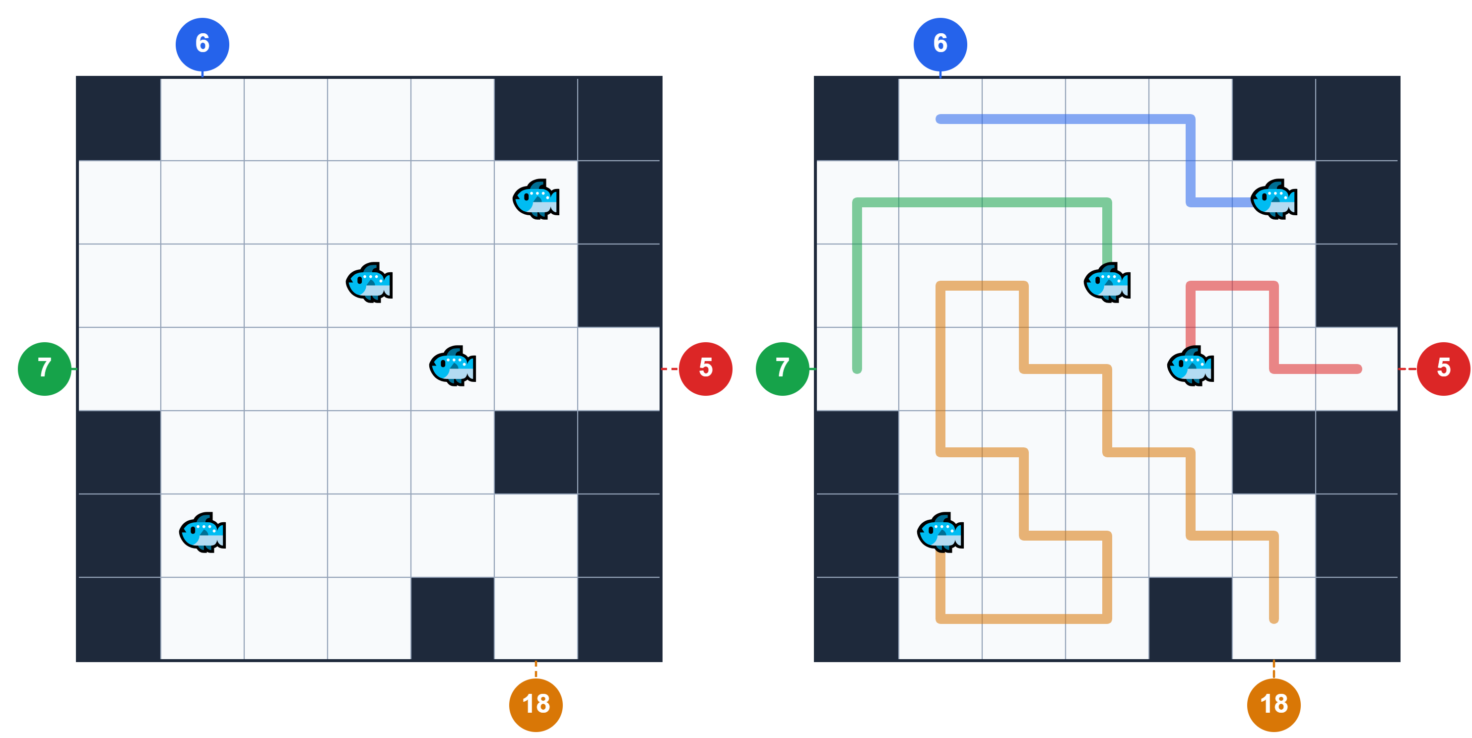 Out Fishing example puzzle