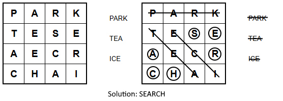 Word Search example puzzle